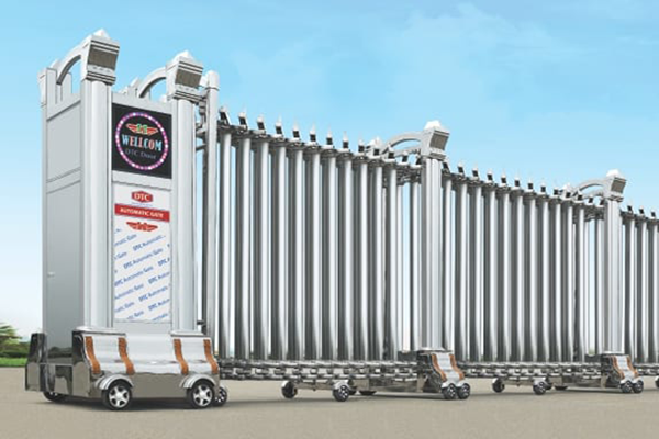 Cổng xếp inox tự động 304