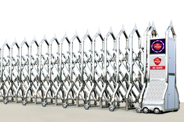 Cổng xếp hợp kim nhôm 302