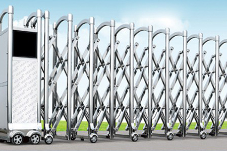 Cổng xếp hợp kim nhôm tự động 302