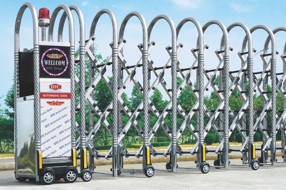 Cổng xếp inox tự động